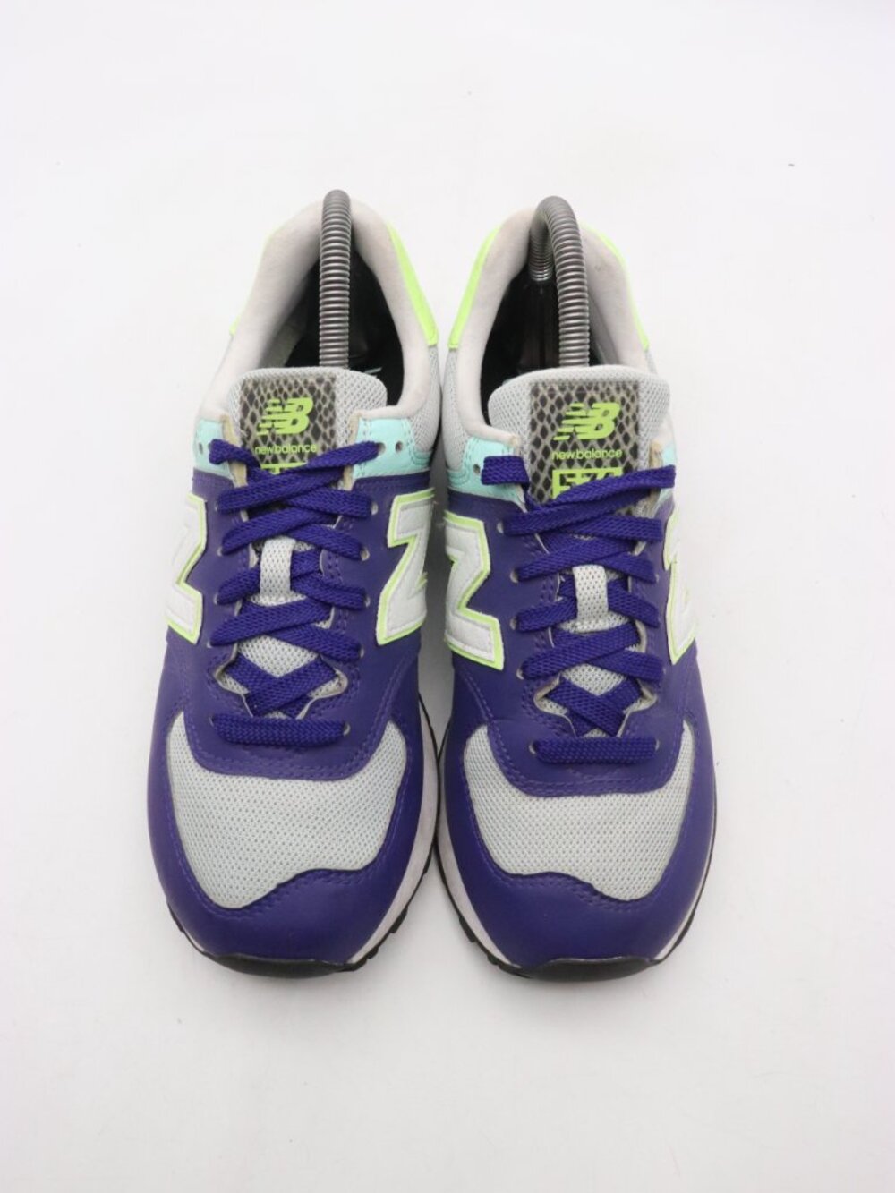 New Balance 574 Virtual Violet Sneakers Women's 8 B Multicolor Leather Shoes - Picture 2 of 9